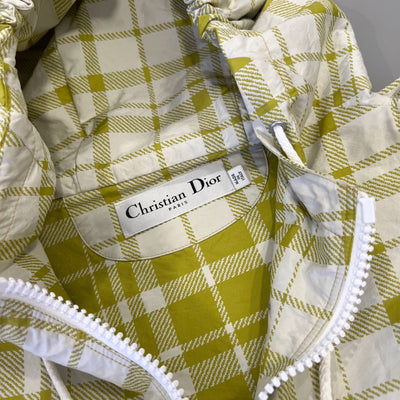 Dior Hooded Anorak Jacket in Yellow Polyester Sz XS