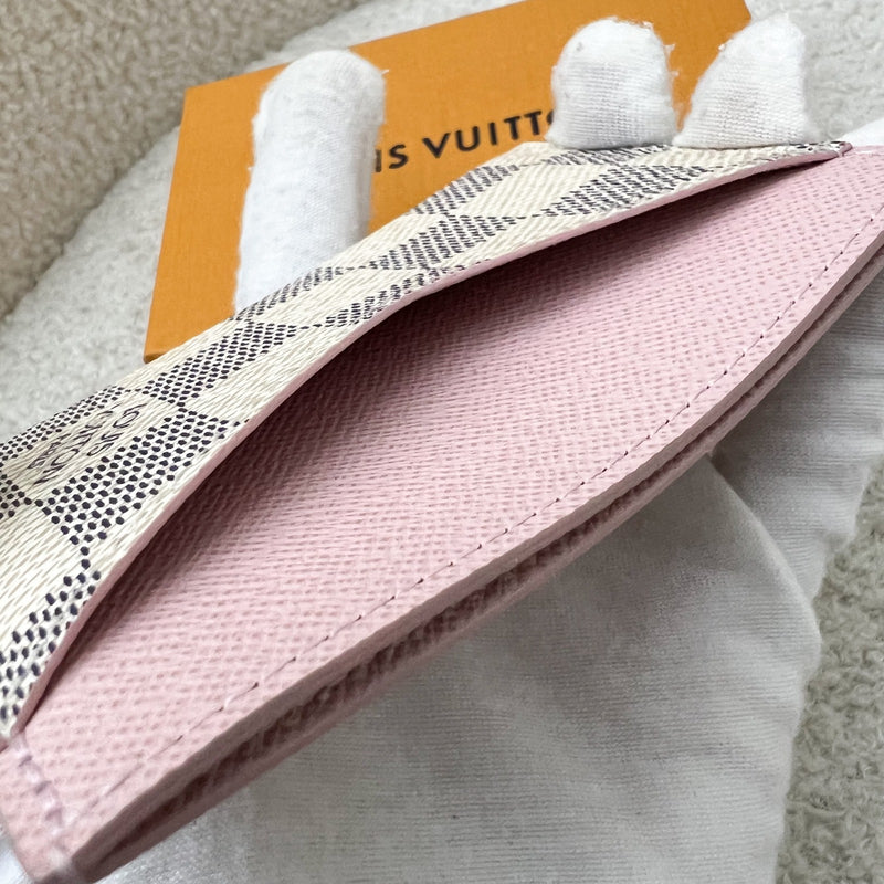 LV Daily Card Holder in Damier Azur Canvas and GHW