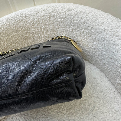 Chanel 22 So Black Mini Hobo Bag in 23K Black Caviar and GHW