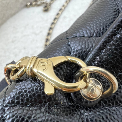[Brand New - Local Full Set] Chanel 25P Vanity / Clutch with Chain (LP Style Bag) in Black Caviar and LGHW (Model: AP4385)