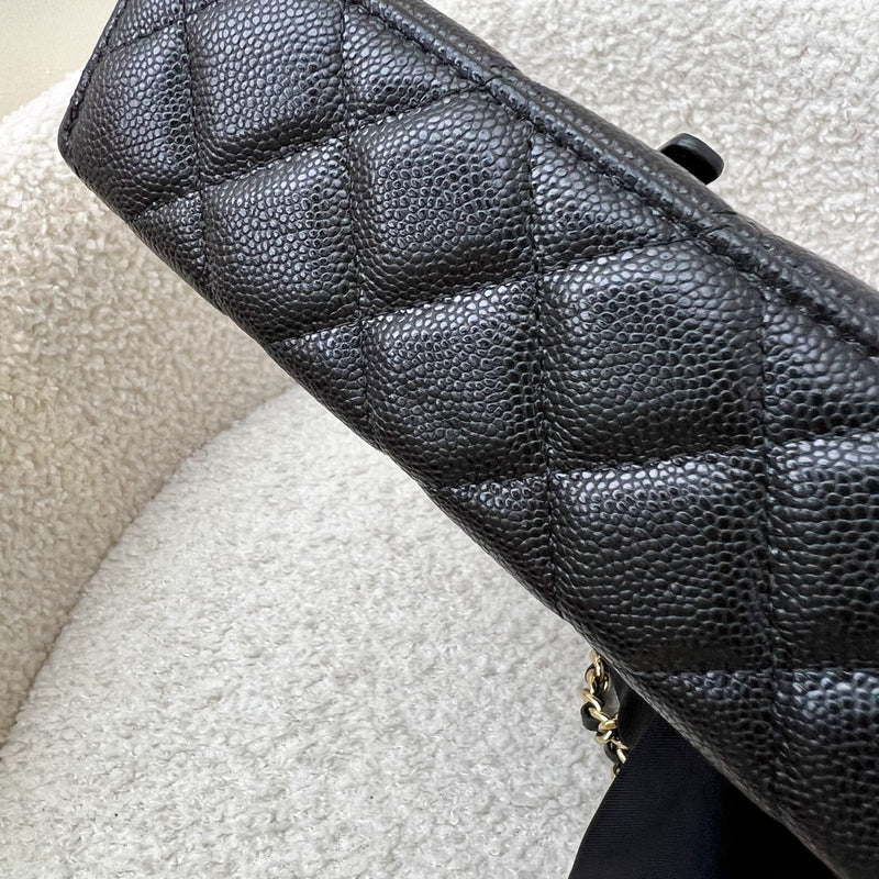 [Brand New - Local Full Set] Chanel 25P Vanity / Clutch with Chain (LP Style Bag) in Black Caviar and LGHW (Model: AP4385)