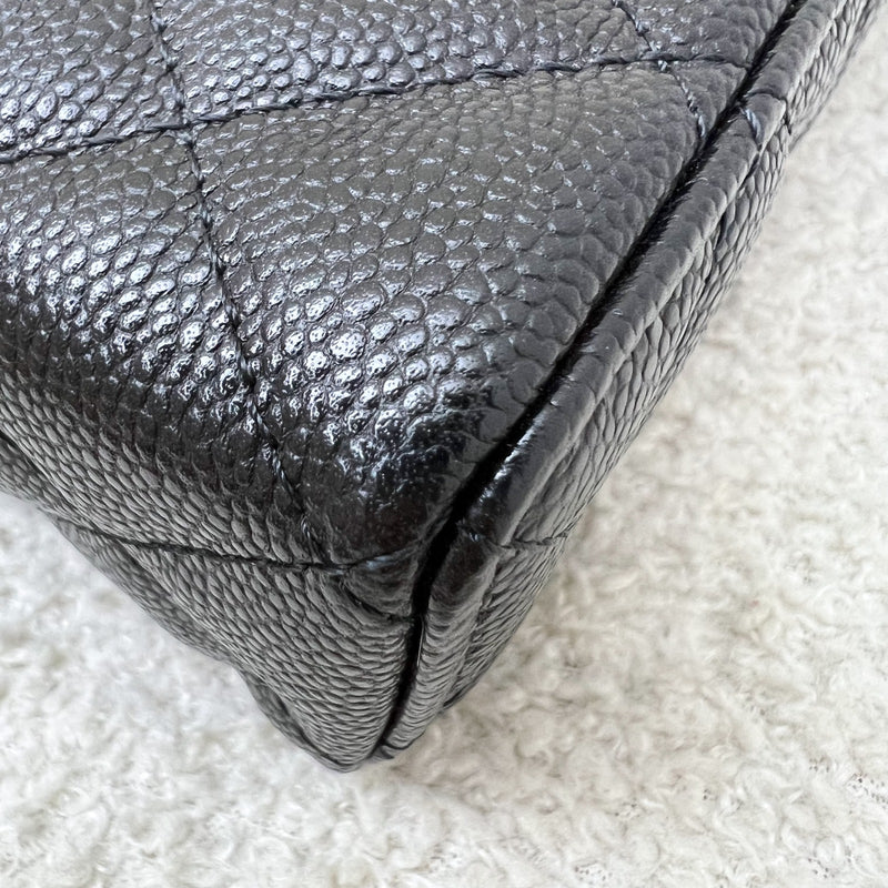 [Brand New - Local Full Set] Chanel 25P Vanity / Clutch with Chain (LP Style Bag) in Black Caviar and LGHW (Model: AP4385)