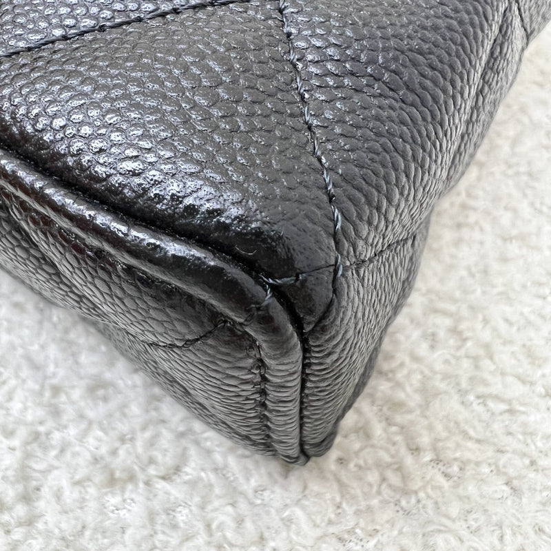 [Brand New - Local Full Set] Chanel 25P Vanity / Clutch with Chain (LP Style Bag) in Black Caviar and LGHW (Model: AP4385)