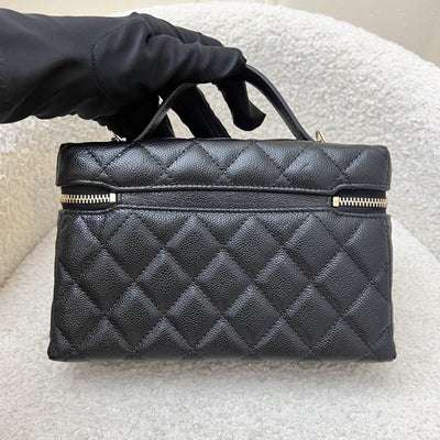 [Brand New - Local Full Set] Chanel 25P Vanity / Clutch with Chain (LP Style Bag) in Black Caviar and LGHW (Model: AP4385)