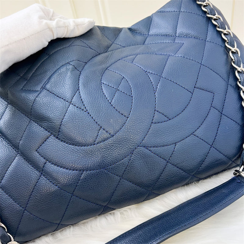 Chanel Seasonal Tote Bag in Blue Caviar SHW