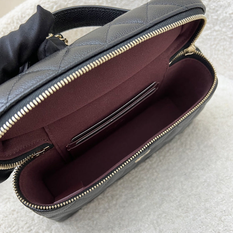 [Brand New - Local Full Set] Chanel 25P Vanity / Clutch with Chain (LP Style Bag) in Black Caviar and LGHW (Model: AP4385)