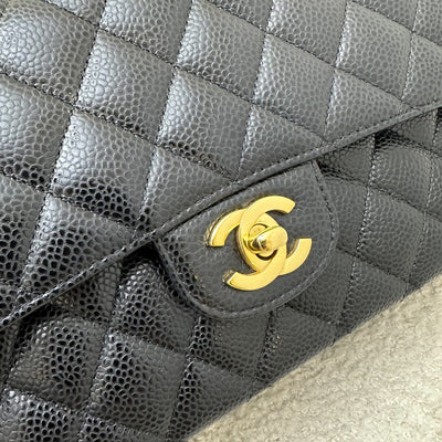 Chanel Medium Classic Flap CF in Black Caviar and GHW