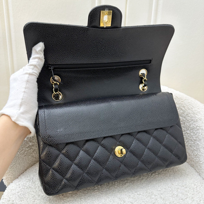 Chanel Medium Classic Flap CF in Black Caviar and GHW