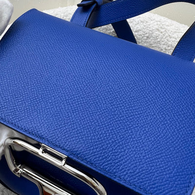 Hermes Della Cavalleria Mini Bag in Bleu France Epsom Leather and PHW