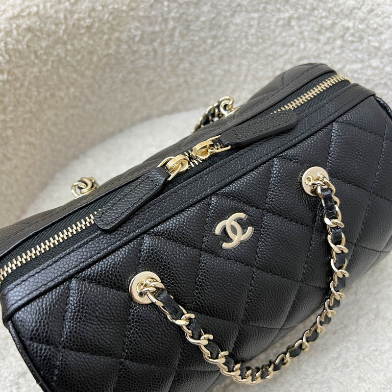 [Brand New - Local Set - 2025] Chanel 25P Bowling Bag in Black Caviar and LGHW (Model: AP4474)