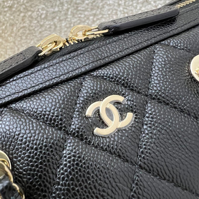 [Brand New - Local Set - 2025] Chanel 25P Bowling Bag in Black Caviar and LGHW (Model: AP4474)