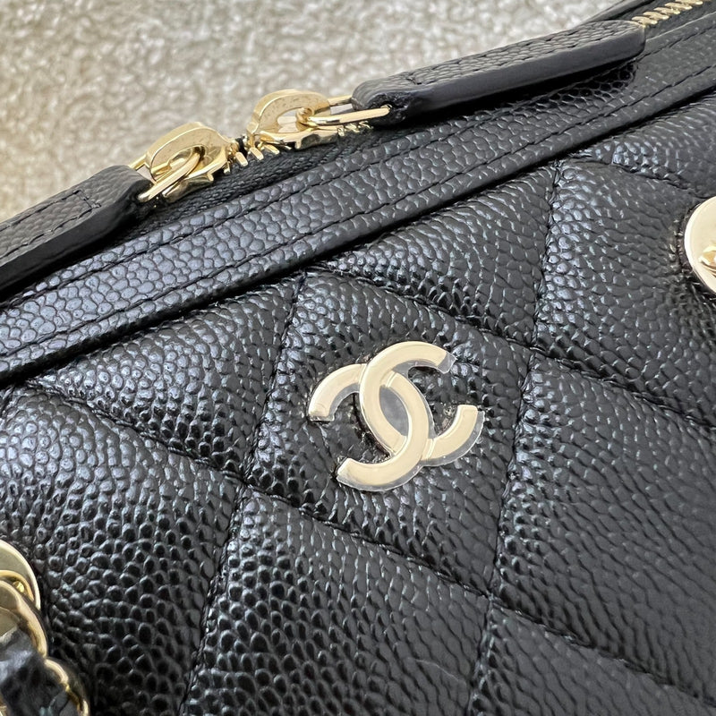 [Brand New - Local Set - 2025] Chanel 25P Bowling Bag in Black Caviar and LGHW (Model: AP4474)