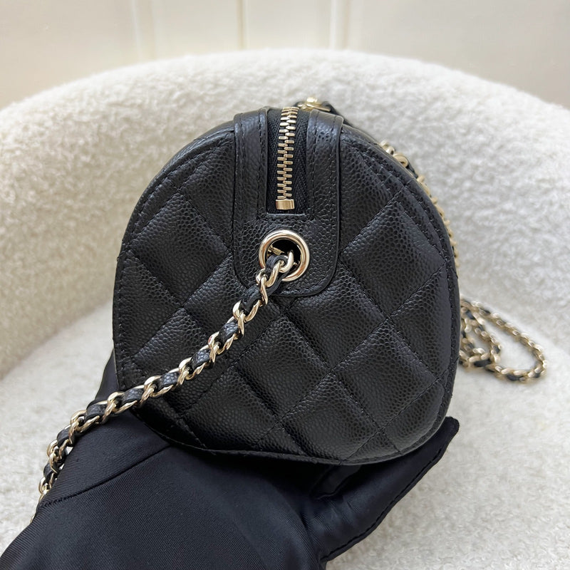 [Brand New - Local Set - 2025] Chanel 25P Bowling Bag in Black Caviar and LGHW (Model: AP4474)