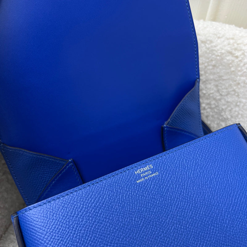 Hermes Della Cavalleria Mini Bag in Bleu France Epsom Leather and PHW