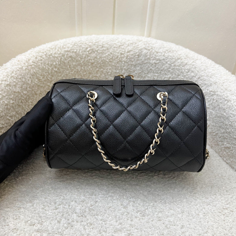 [Brand New - Local Set - 2025] Chanel 25P Bowling Bag in Black Caviar and LGHW (Model: AP4474)