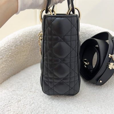 Dior Small Lady Dior ABCDior in Black Lambskin and LGHW