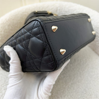 Dior Small Lady Dior ABCDior in Black Lambskin and LGHW