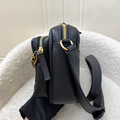 Chanel 22C Seasonal Camera Bag in Black Calfskin and AGHW (Model: AS2923)