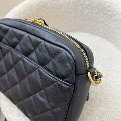 Chanel 22C Seasonal Camera Bag in Black Calfskin and AGHW (Model: AS2923)