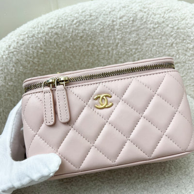 Chanel Pearl Crush Adjustable Chain Vanity in 23B Pink Lambskin and AGHW