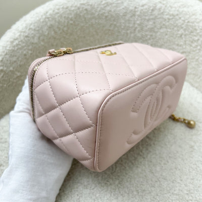 Chanel Pearl Crush Adjustable Chain Vanity in 23B Pink Lambskin and AGHW