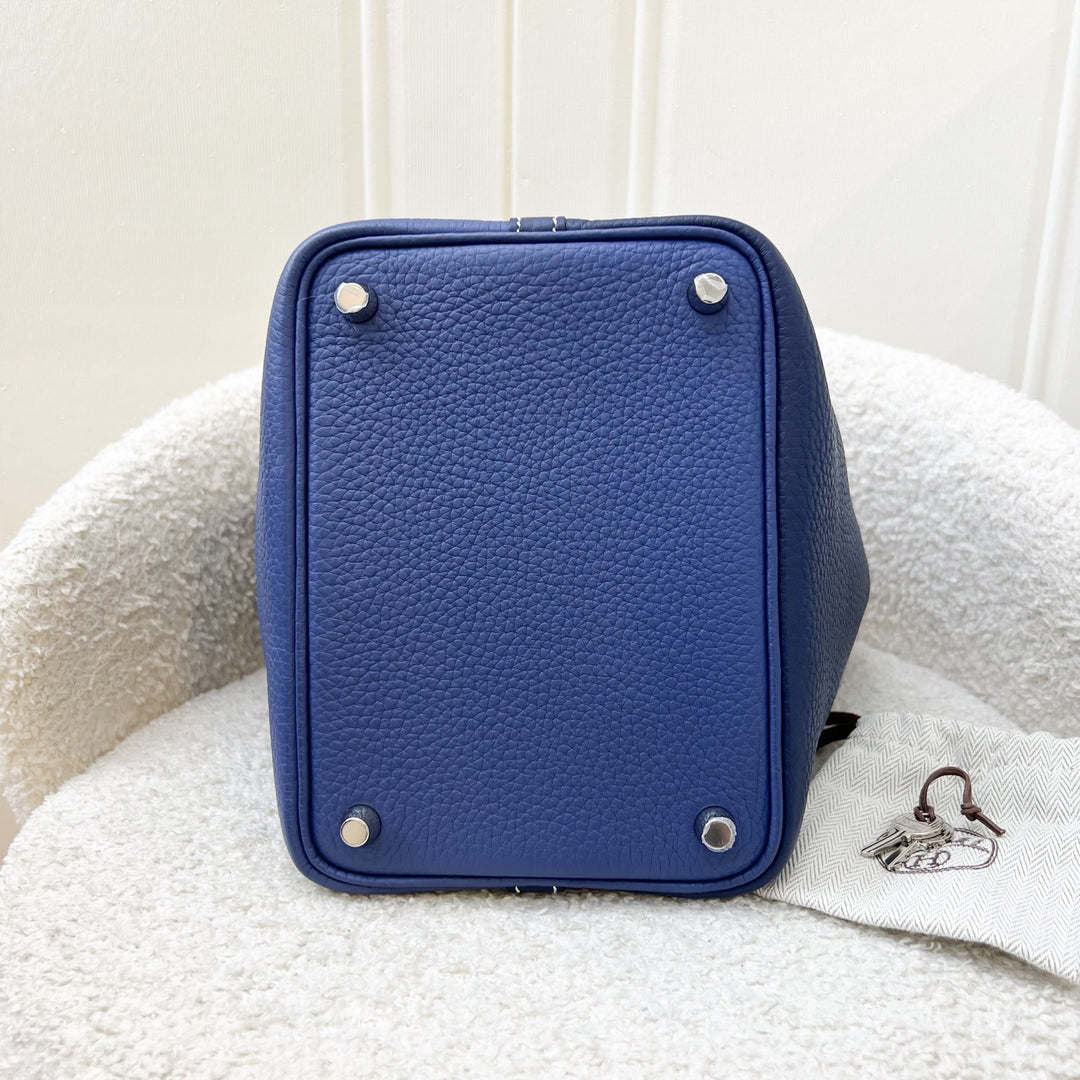 Hermes Picotin 18 in Bleu Saphir / Bleu Brighton Clemence Leather