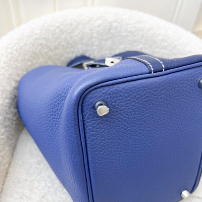 Hermes Picotin 18 in Bleu Saphir / Bleu Brighton Clemence Leather PHW