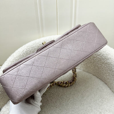 Chanel Medium Classic Flap CF in Metallic Pink Leather and LGHW