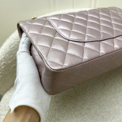 Chanel Medium Classic Flap CF in Metallic Pink Leather and LGHW