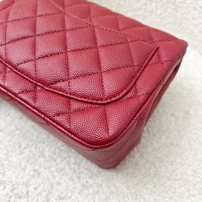 Chanel Classic Square Mini Flap in Red Caviar and SHW