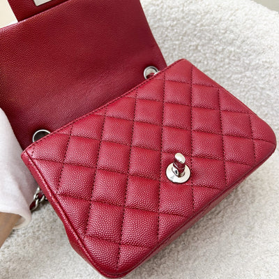 Chanel Classic Square Mini Flap in Red Caviar and SHW