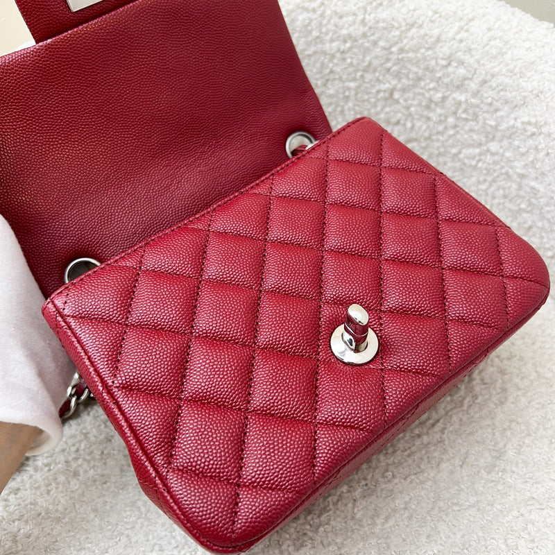 Chanel Classic Square Mini Flap in Red Caviar and SHW