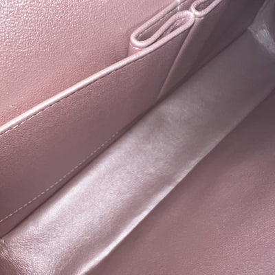 Chanel Medium Classic Flap CF in Metallic Pink Leather and LGHW