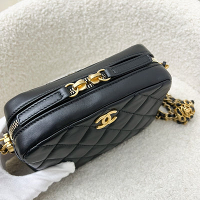 Chanel 22S Pearl Crush Camera Bag in Black Lambskin AGHW