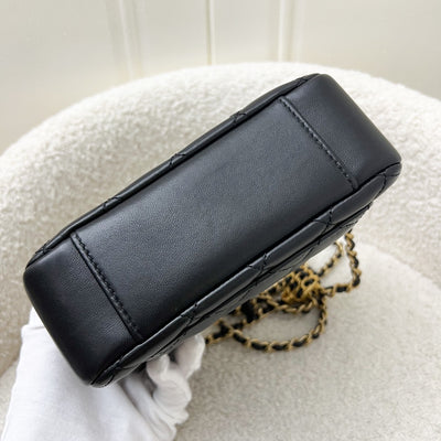 Chanel 22S Pearl Crush Camera Bag in Black Lambskin AGHW