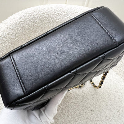 Chanel 22S Pearl Crush Camera Bag in Black Lambskin AGHW