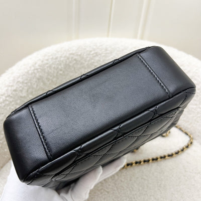 Chanel 22S Pearl Crush Camera Bag in Black Lambskin AGHW