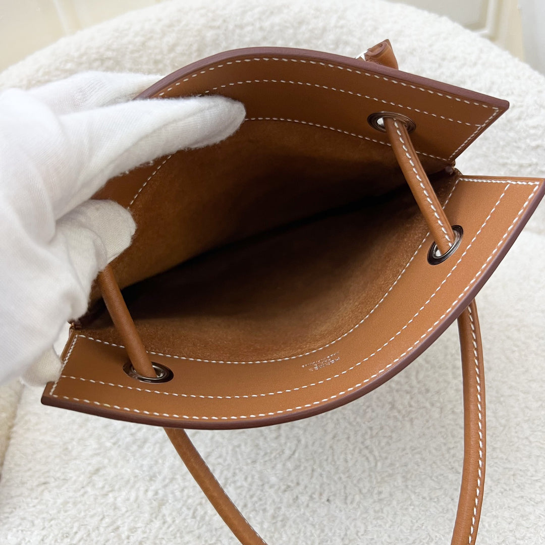 Hermes Aline Mini Short Strap in Gold Veau Cheri Leather – Brands