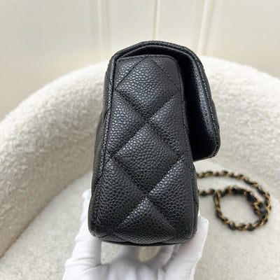 Chanel 24B Mini Flap Bag in Black Caviar and AGHW