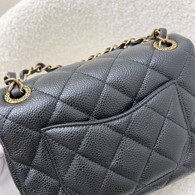 Chanel 24B Mini Flap Bag in Black Caviar and AGHW