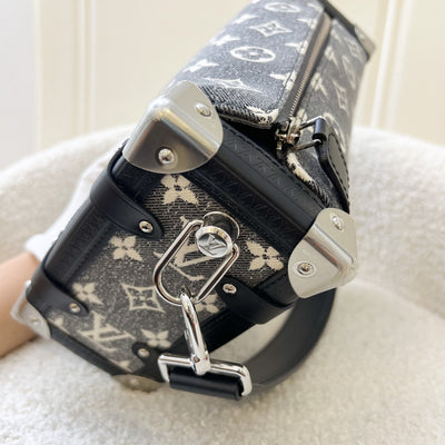 LV Side Trunk Bag in Black / Grey Denim and SHW