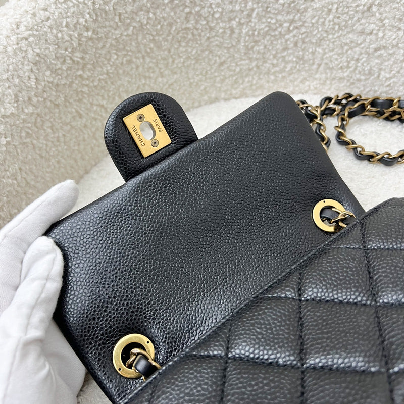 Chanel 24B Mini Flap Bag in Black Caviar and AGHW