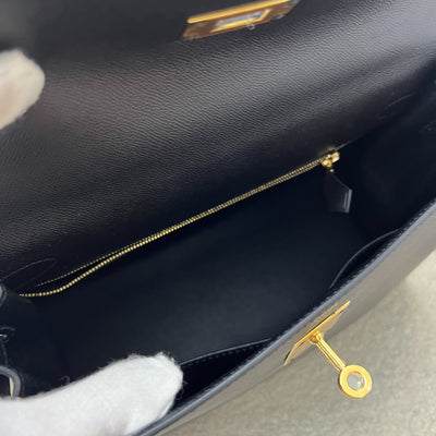 Hermes Kelly 28 Sellier in Black Noir Madame Leather and GHW