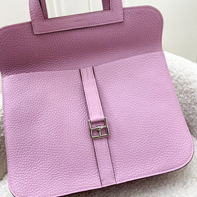 Hermes Halzan 25 in Mauve Sylvester Clemence Leather and PHW