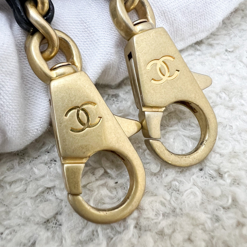 Chanel Small (24cm) Limited Edition Chain Handle Coco Handle Flap in Black Caviar and AGHW (Model: A92990)