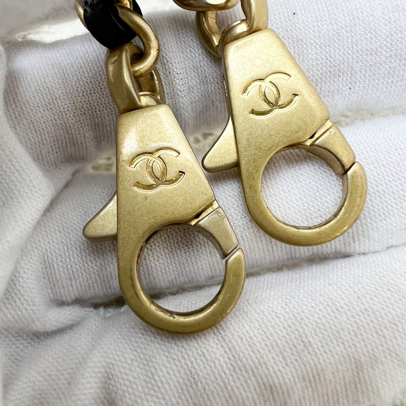 Chanel Small (24cm) Limited Edition Chain Handle Coco Handle Flap in Black Caviar and AGHW (Model: A92990)