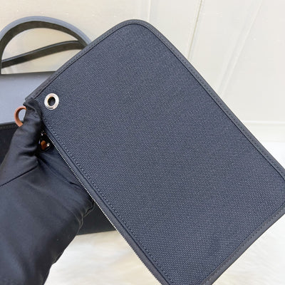 Hermes HSS Special Order Herbag Zip 31 in Noir Black Toile Militaire Canvas, Black Vache Hunter Leather and PHW