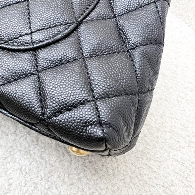 Chanel Small 24cm Coco Handle Flap in Black Caviar and AGHW (Model: A92990)