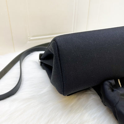 Hermes HSS Special Order Herbag Zip 31 in Noir Black Toile Militaire Canvas, Black Vache Hunter Leather and PHW