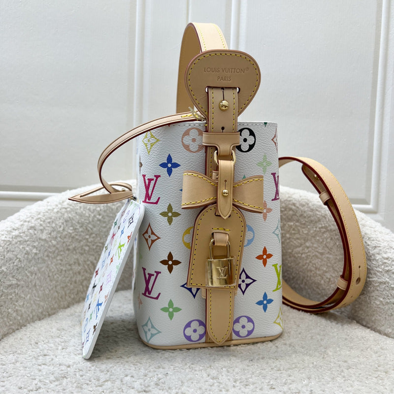 LV x TM All in BB in Murakami Multicolored Monogram Coated Canvas and GHW (Model: M13089)